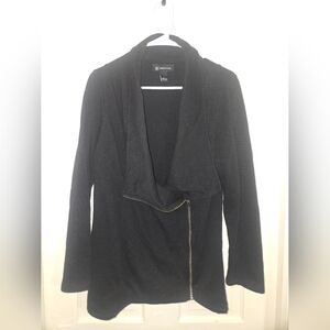 INC International Concepts Black Drape Front Blazer